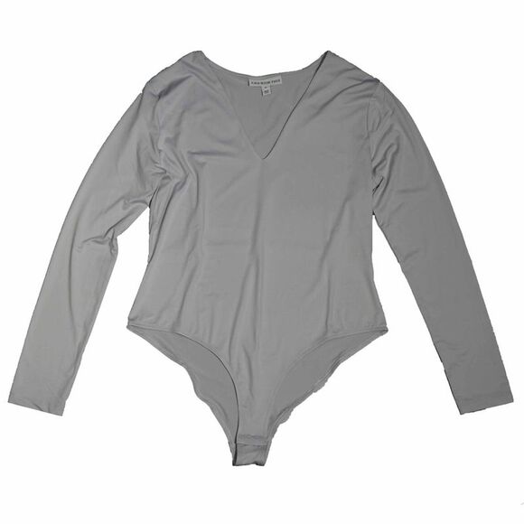 And Now This V-Neck Bodysuit In Light Grey XL - Picture 2 of 3